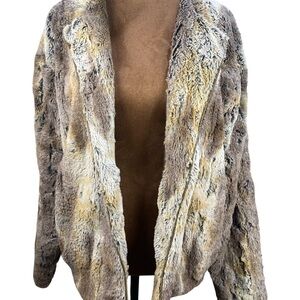 Mango Multitone Faux Fur Teddy Jacket